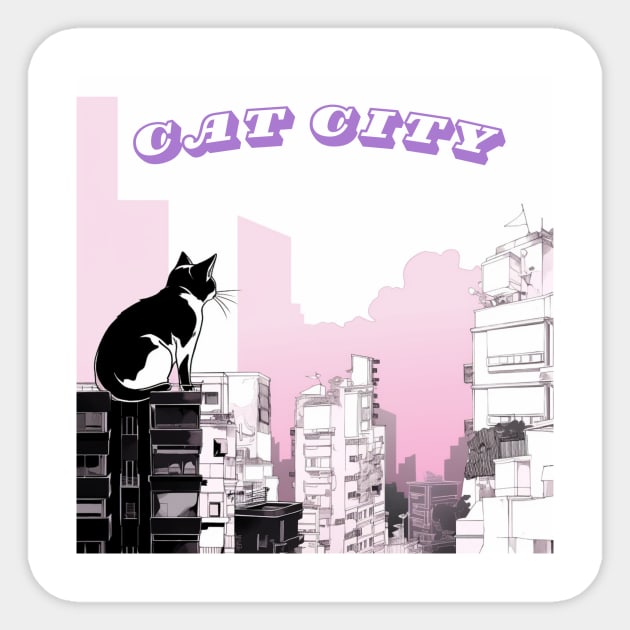 Cat city Sticker by AdaMazingDesign
